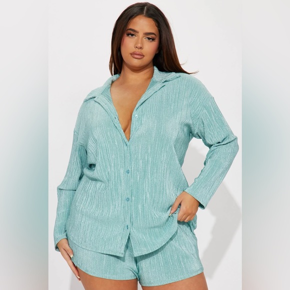 Plisse Short Set - Picture 2 of 4